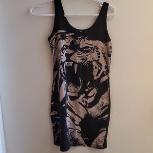 Tiger graphic mini dress